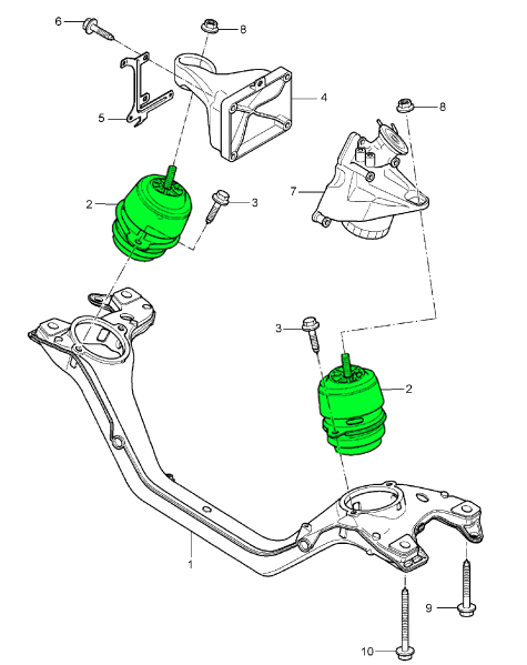 Engine mounts - 955 / 957 Cayenne