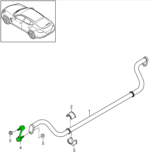 Drop link (front) - Panamera 970