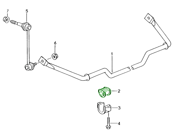 Anti-roll / Sway / Stabiliser bar bush 18.7mm (Rear) - 986 Boxster, 996/997 Carrera