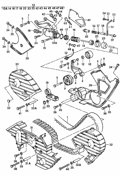 Timing belt (Cambelt) - Porsche 928 S2 / S4 / GT / GTS