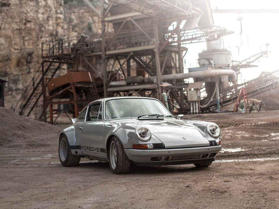 LED Headlamp conversion kit (chrome reflector, clear lens) - Porsche 911 (SC) / 912, 964,